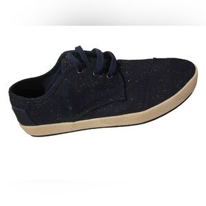 Men’s TOMS Paseo Low Top Navy Specks Wool Sneakers Shoes Size 8 NWT